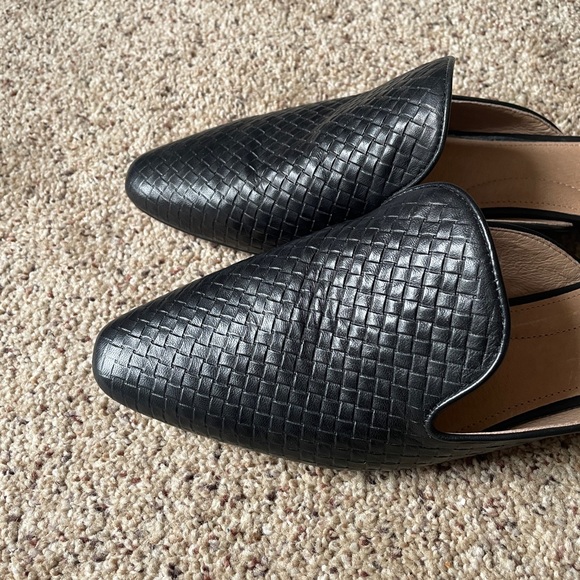 J. Jill Textured Leather Mules 10 Black - Picture 8 of 10